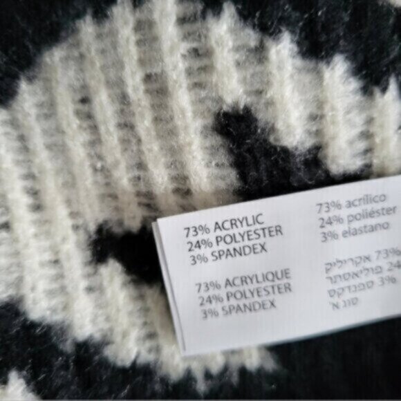 DEX Houndstooth Cropped Mock Neck Sweater NWT Sz XL - Picture 8 of 14